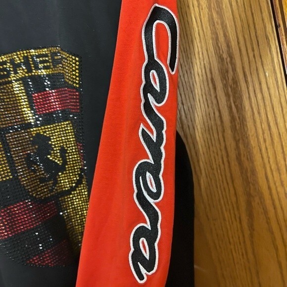 Hudson PUSHERS Bling Studded Red Gold Sweatshirt For men Size L - Picture 8 of 16